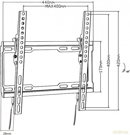 Uchwyt do TV 32-70'' 45kg MC-412 VESA 400x400
