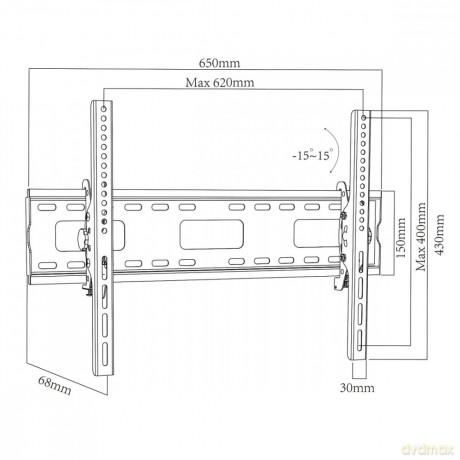 Uchwyt do TV 37-90'' 80kg MC-421 VESA 600x400
