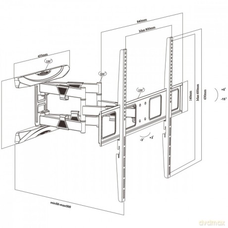 Uchwyt do TV 43-100'' 80kg MC-423