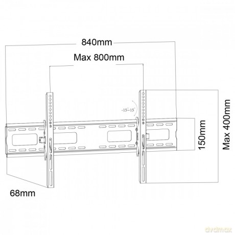 Uchwyt do TV 43-100'' 80kg MC-423 VESA 800x600