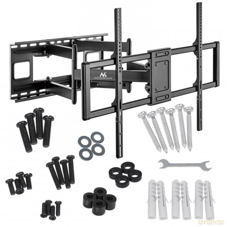 Uchwyt do TV ekonomiczny obrotowy 60-120" 120kg Czarny Maclean MC-482