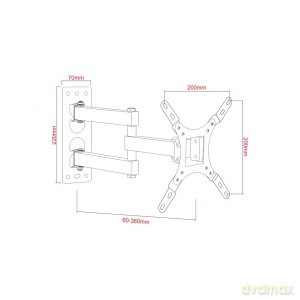 Uchwyt do TV LCD/LED 17-42 25KG AR-57A regulacja pionowa/pozioma