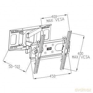 Uchwyt do TV LED/LCD 23-46" 35KG AR-77