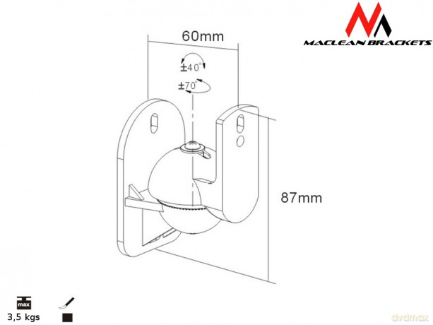 Uchwyt głośnikowy do kolumn MC-526 komplet 2 szt 3.5kg