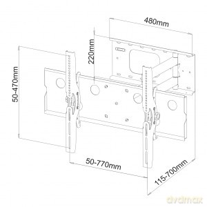 Uchwyt LCD AR-20A 32-60'' 60kg pion/poziom