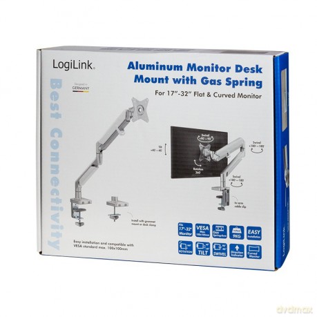 Uchwyt na monitor, 17-27 cali, max 9kg.