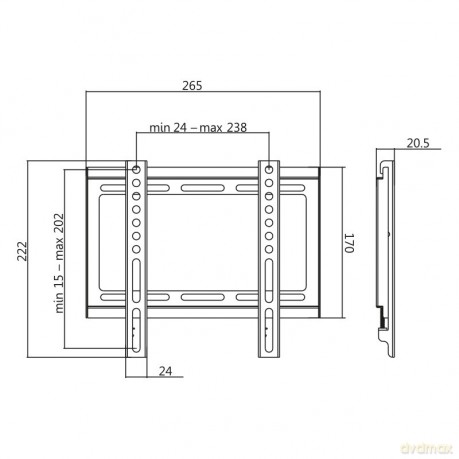 Uchwyt ścienny 23-42 LCD/LED VESA, max. 35kg