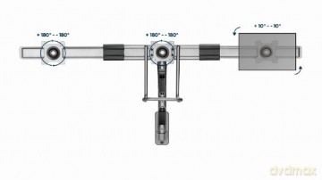 Uchwyt ścienny 3 monitory 17-27 cali 6kg