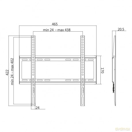 Uchwyt ścienny 32-55 LCD/LED VESA, max. 35kg