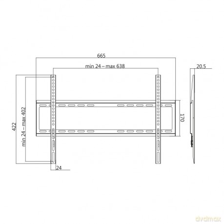 Uchwyt ścienny 37-70 LCD/LED VESA, max. 35kg
