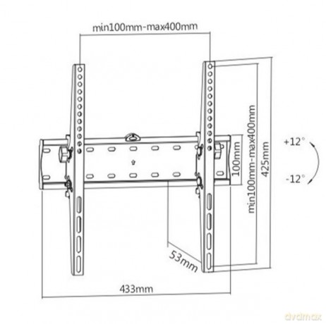 Uchwyt ścienny do telewizora (regulowany), 32 cale-55 cali, (40 kg)