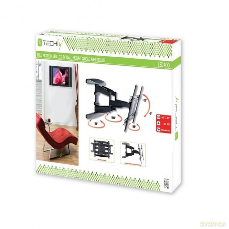Uchwyt ścienny do TV LCD/LED 40-80cali 50kg VESA pełna regulacja czarny