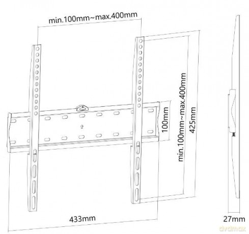 Uchwyt ścienny FPMA-W300BLACK 32-55 cali