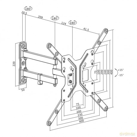 Uchwyt ścienny LCD/LED VESA, 23-55', max. 30kg