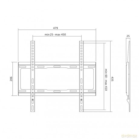 Uchwyt ścienny LCD/LED VESA, 32-55', max.40kg
