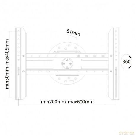 Uchwyt ścienny LFD Pivot LED-WR100 37-75cale 200x200-600x400 50kg Wysięg 0-5cm Pivot 360stopni