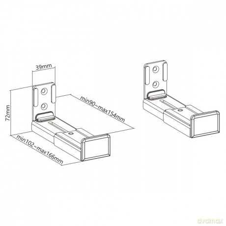 Uchwyt ścienny na soundbar regulowany MC-932