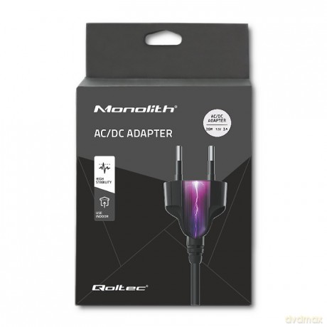 Zasilacz desktopowy 36W | 12V | 3A | 5.52.1 + kabel zasilajcy