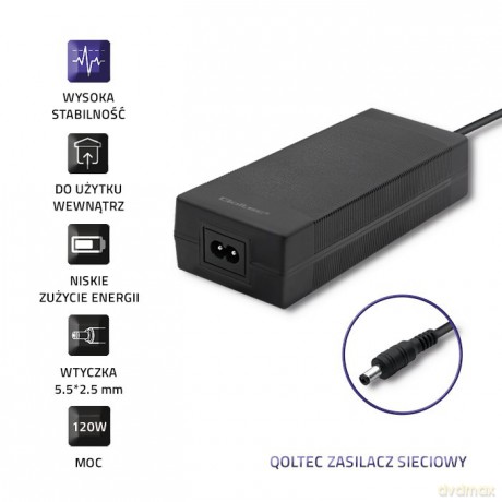 Zasilacz desktopowy 72W | 24V | 3A | 5.52.5 |+kabel zasilający