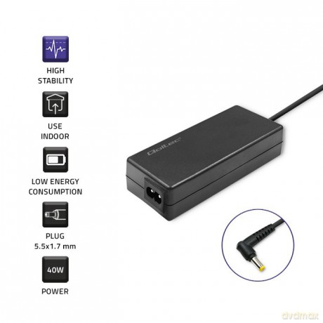 Zasilacz do Acer 40W | 19V | 2.1A | 5.51.7 | + kabel zasilający