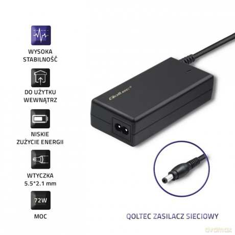Zasilacz sieciowy 72W | 12V | 6A | 5.52.1