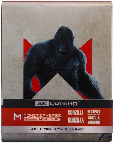 MonsterVerse: Godzilla vs. Kong / Godzilla II: Król potworów / Kong: Wyspa Czaszki / Godzilla (steelbook) [4xBlu-Ray 4K]+[4xBlu-Ray]