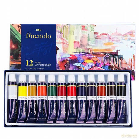 Farby akwarelowe Finenolo 12ml.12 kolorów