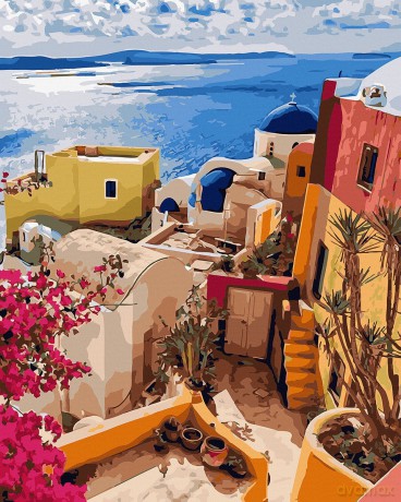 Malowanie po numerach Wyspa Santorini 3