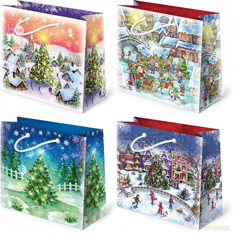 Torebki prezentowe BN T-6L S-46 Christmas Night 10 sztuk