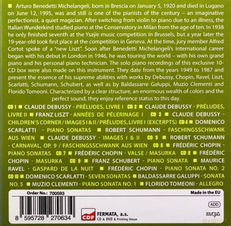 Arturo Benedetti Michelangeli: Original Albums [10CD]