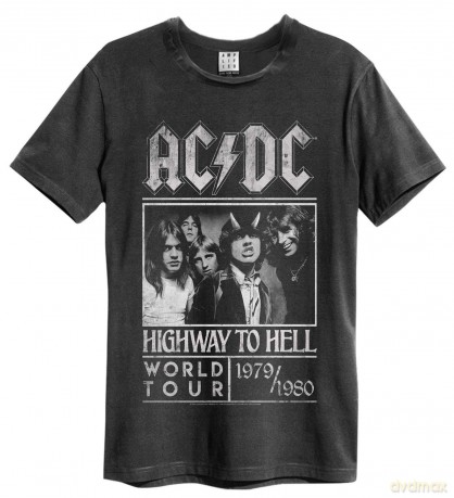 AC/DC: Highway To Hell Poster Amplified Vintage Charcoal Large T Shirt