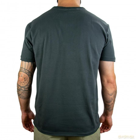 AC/DC: Logo Amplified Vintage Charcoal Small T Shirt