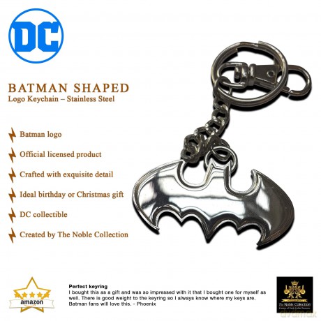 Batman: Shaped Logo Keychain - Stainless Steel