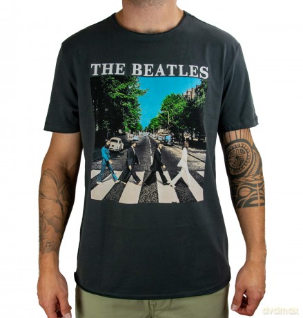 The Beatles: Abbey Road Amplified Vintage Charcoal X Large T Shirt