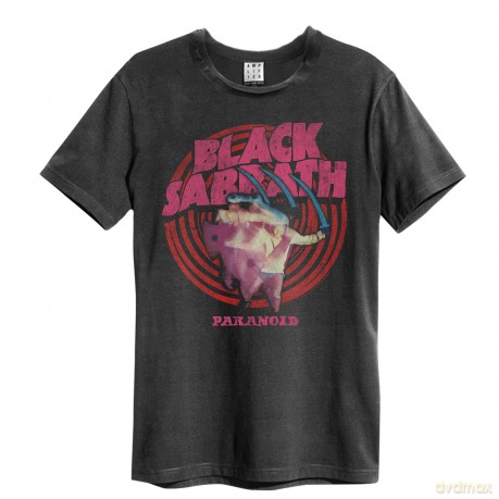 Black Sabbath: Paranoid Amplified Vintage Charcoal Medium T Shirt