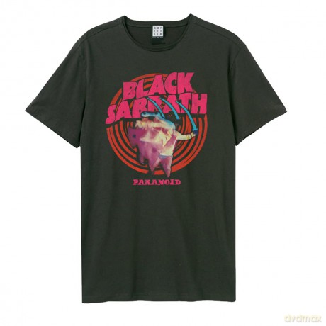 Black Sabbath: Paranoid Amplified Vintage Charcoal Small T Shirt