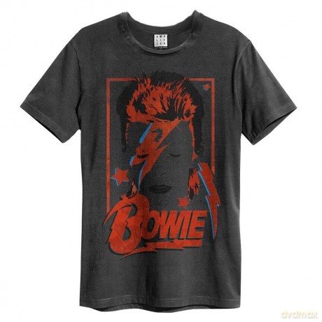 David Bowie: Aladdin Sane Amplified Vintage Charcoal X Large T Shirt