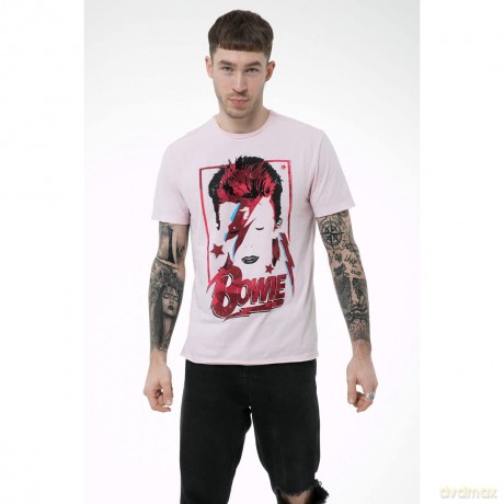 David Bowie: Aladdin Sane Amplified Vintage Charcoal X Large T Shirt