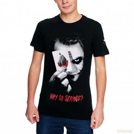 DC: Dc The Dark Knight - Why So Serious - With Sleeve Print T Shirt (Xl)
