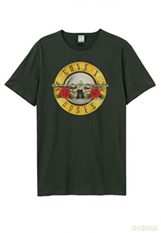 Guns N' Roses: Drum (Bullet) Amplified Vintage Charcoal X Large T Shirt