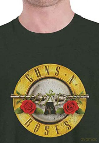 Guns N' Roses: Drum (Bullet) Amplified Vintage Charcoal X Large T Shirt