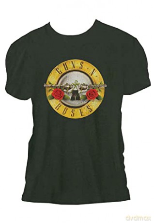 Guns N' Roses: Drum (Bullet) Amplified Vintage Charcoal X Large T Shirt
