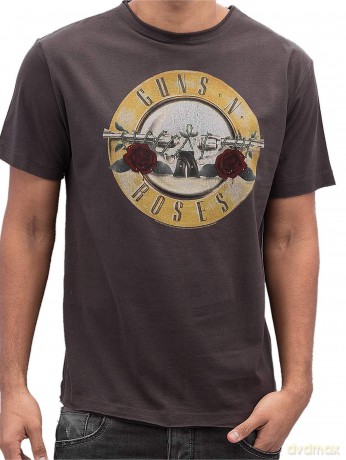 Guns N' Roses: Drum (Bullet) Amplified Vintage Charcoal Xx Large T Shirt