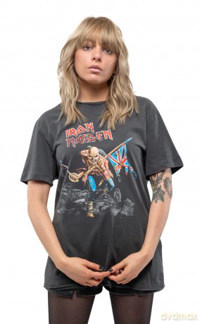 Iron Maiden: 80S Tour Amplified Vintage Charcoal Xx Large T Shirt