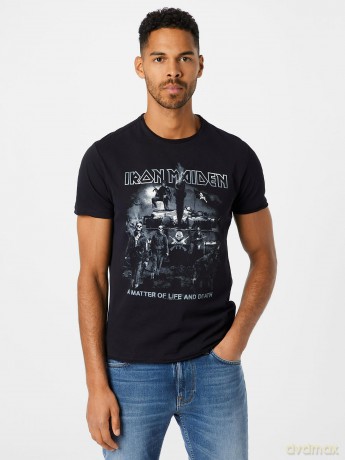 Iron Maiden: Life Or Death Amplified Vintage Black Medium T-Shirt