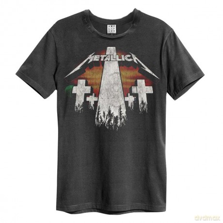 Metallica: Master Of Puppets Revamp Amplified Vintage Charcoal Small T Shirt