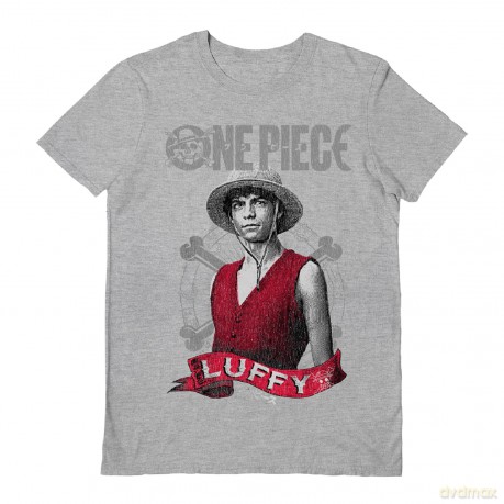 One Piece: (Live Action Luffy) Grey Unisex T-Shirt Small