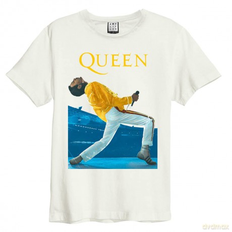 Queen: Freddie Triangle Amplified Vintage White Xx Large T Shirt