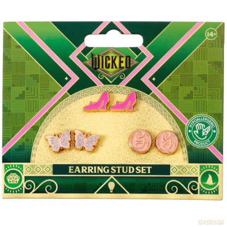Wicked: Glinda Butterlfy. G And Shoe Stud Earring Set