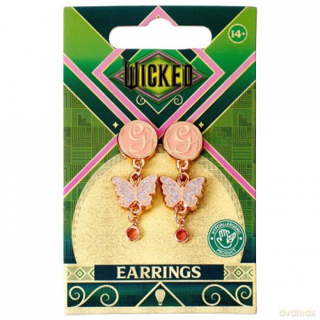 Wicked: Glinda Drop Butterfly Earrings
